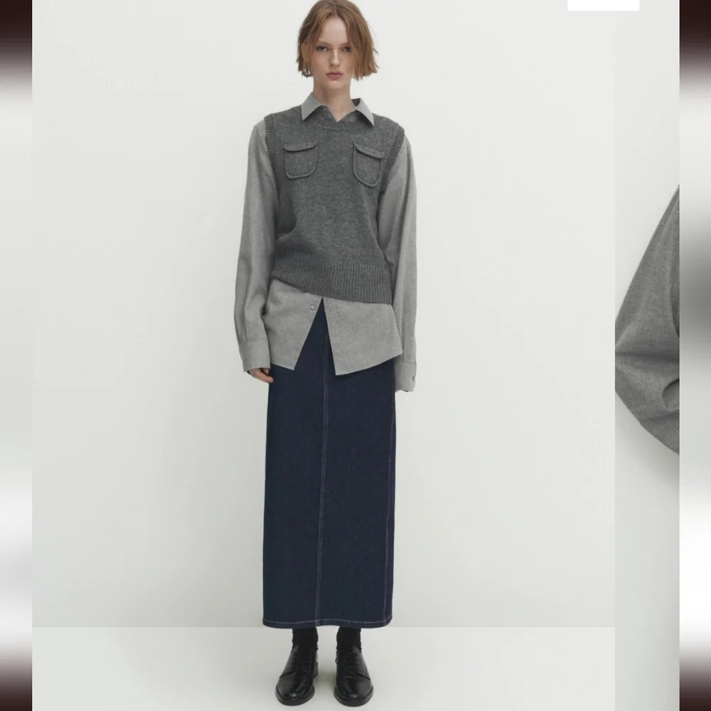 Zara/Massimo Dutti Denim Skirt, size 12 - Picture 2 of 16